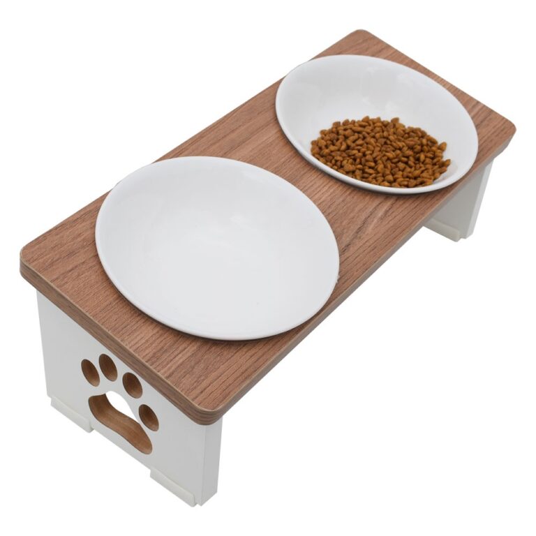 Comedouro Bebedouro Duplo Pet Mdf Elevado Cachorro