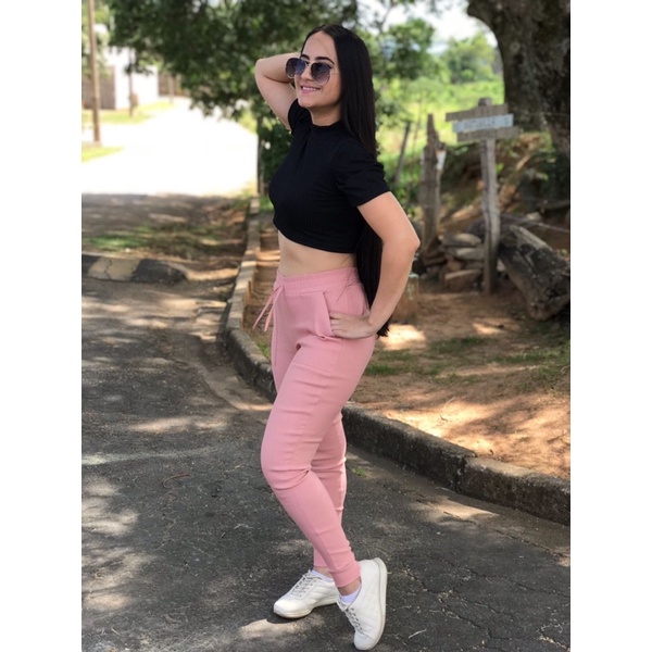Calça Jogger Feminina Blogueira Cintura