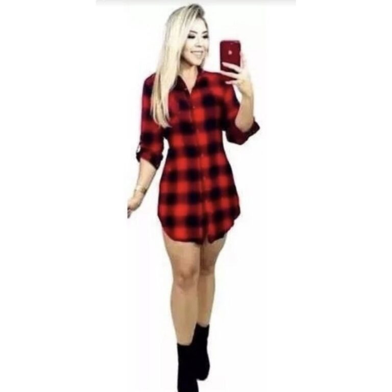 Vestido Feminina Xadrez Laço