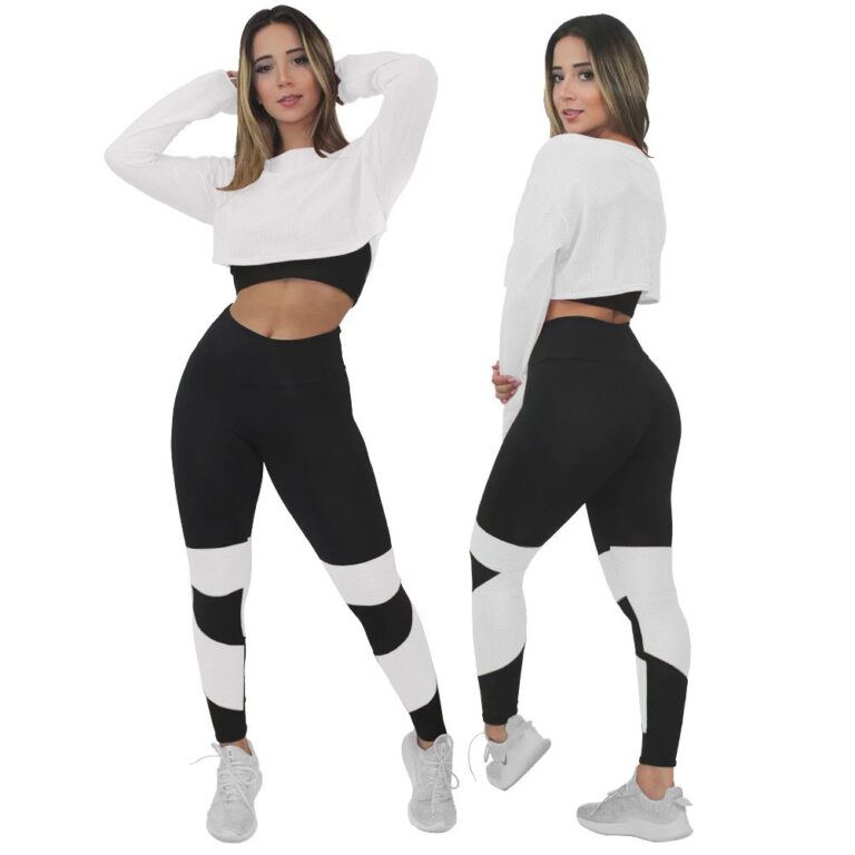 Conjunto Fitness Feminino Academia Cropped de Tela e